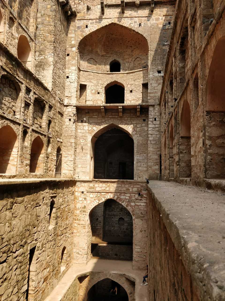 Agrasen Ki Baoli from a midway down the steps