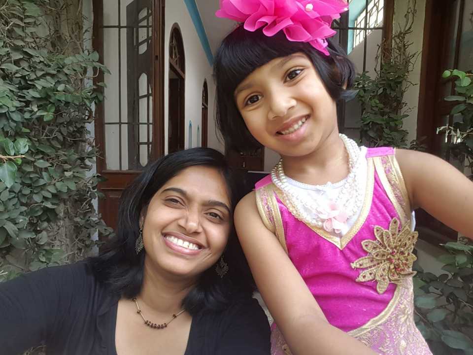 Avantika and Laasya at Laasya's 5th birthday