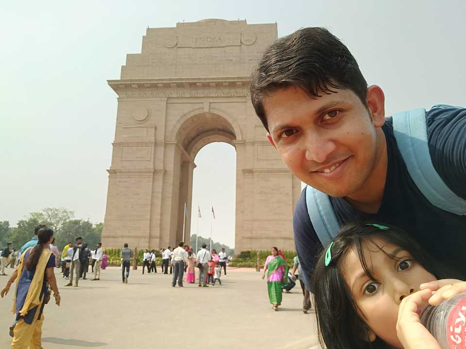 Aravind and Laasya at India Gate