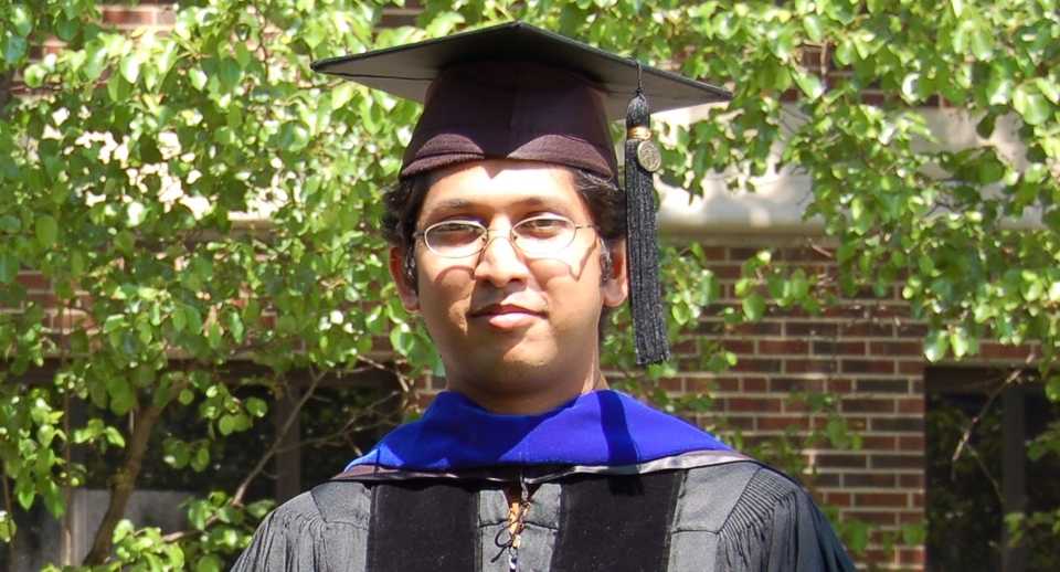Aravind Iyer at graduation
