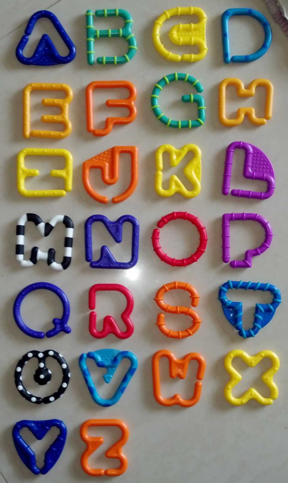 Alphabet-shaped teethers
